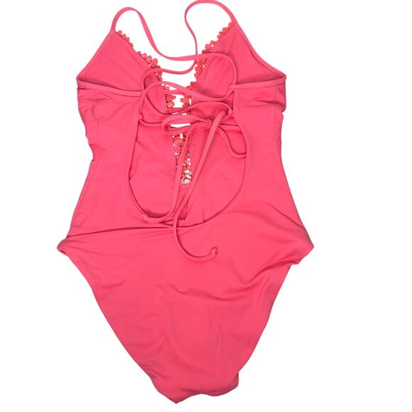 Becca Swim Delilah Pink One Piece Bathing Suit Size Small - Picture 4 of 8